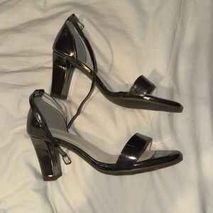 Benjamin Walker Comfort Pewter Heeled Sandals